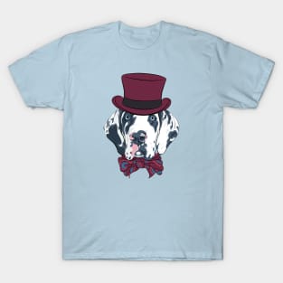 Harlequin Great Dane Puppy in hat T-Shirt